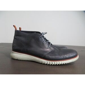 Cole Haan Shoes Mens Size 12 Blue Grand.OS Chukka Boots Leather Casual Comfort